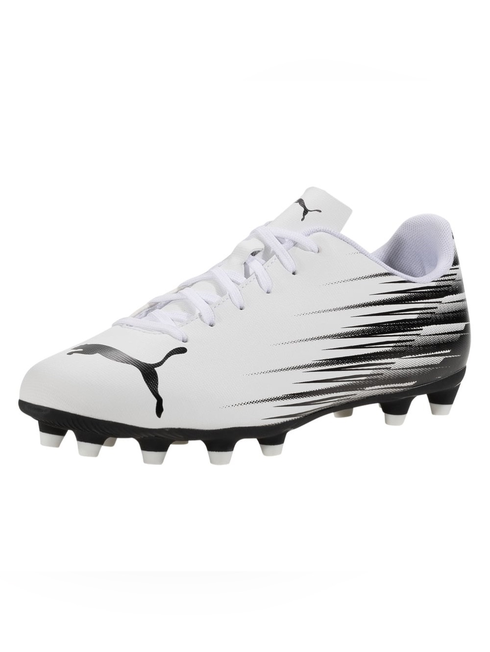 Brand New Puma Men's ATTACANTO II FG/AG White and Black Athletic Soccer Cleats